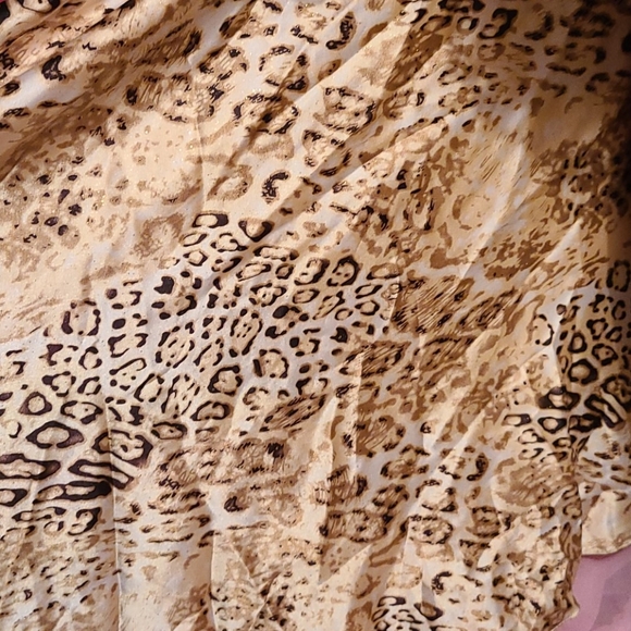 Dave & Johnny gown prom dress pink ruffles girly cheetah leopard animal print - Picture 7 of 17